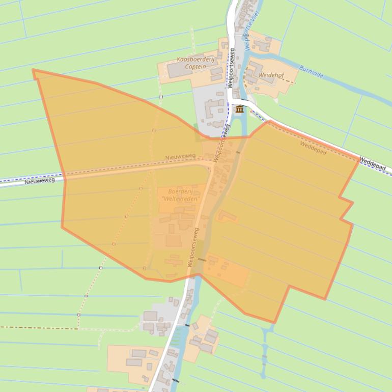 Kaart van postcodegebied 2381NE.