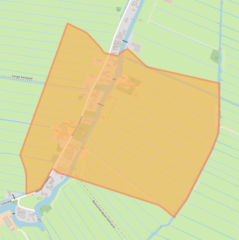 Kaart van postcodegebied 2381NJ.