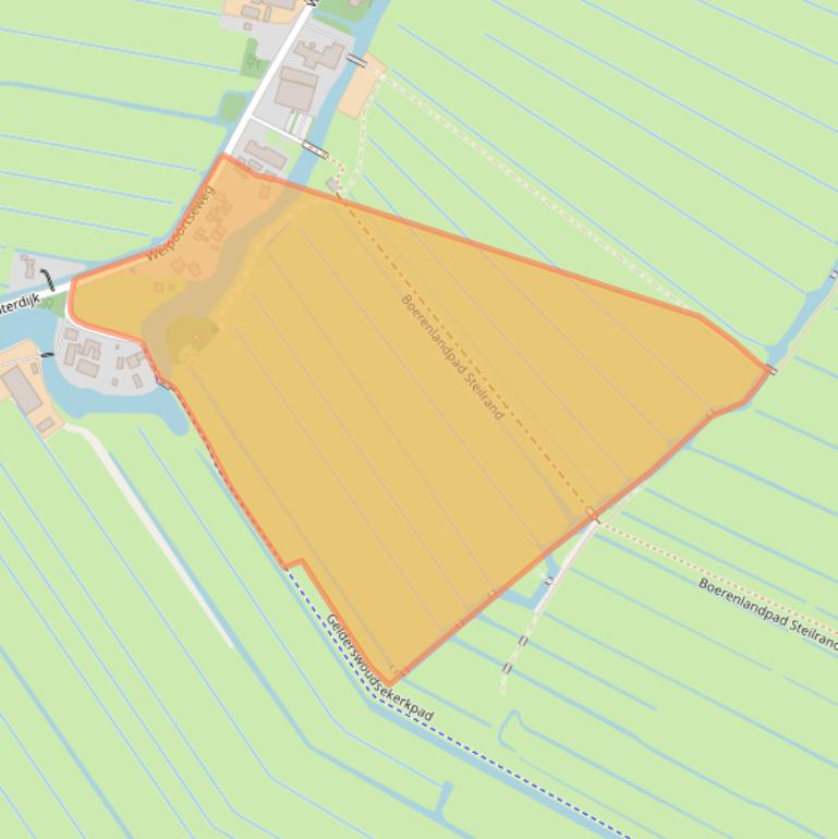 Kaart van postcodegebied 2381NK.