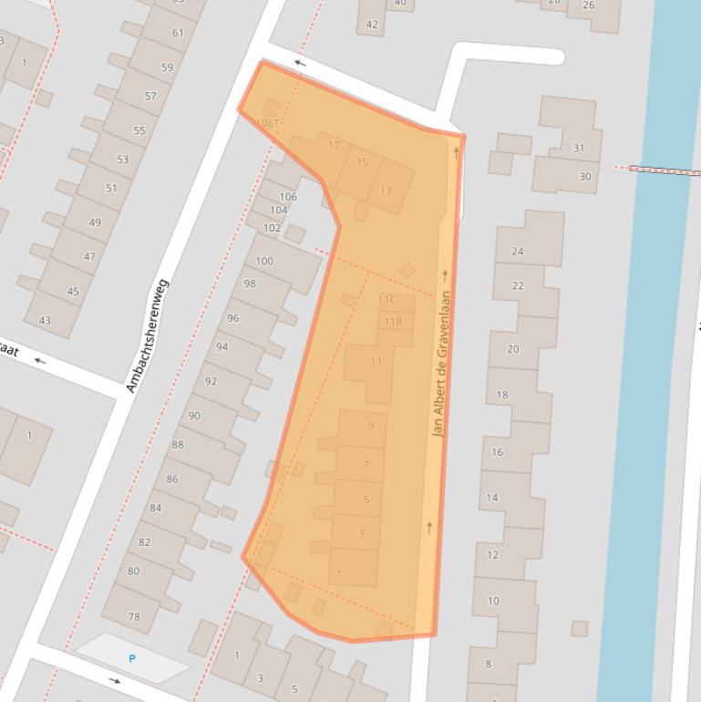 Kaart van postcodegebied 2381TA.