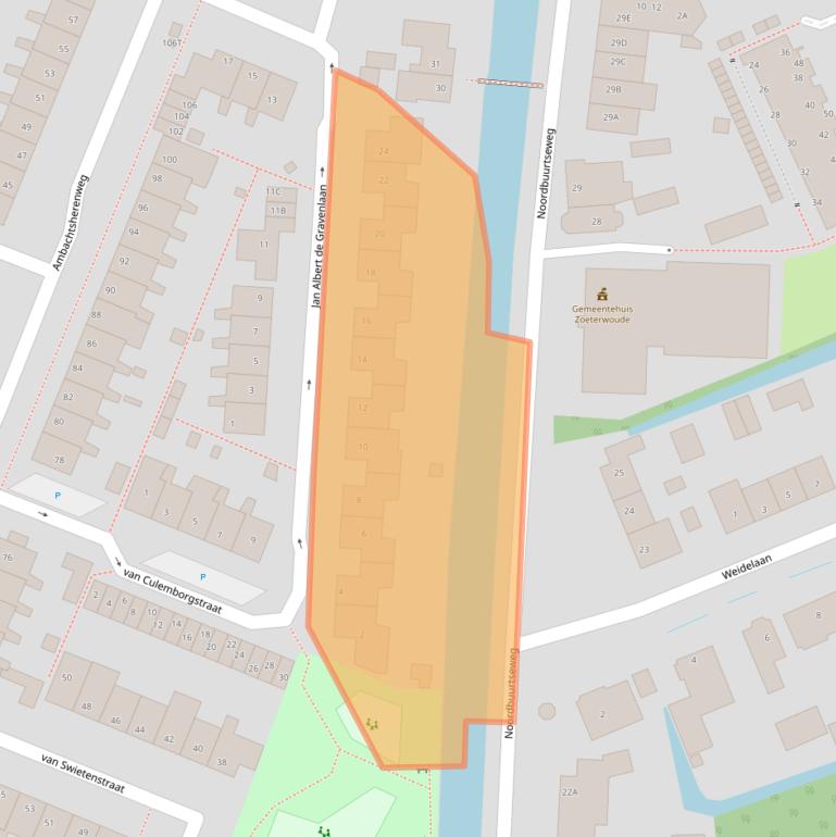 Kaart van postcodegebied 2381TB.