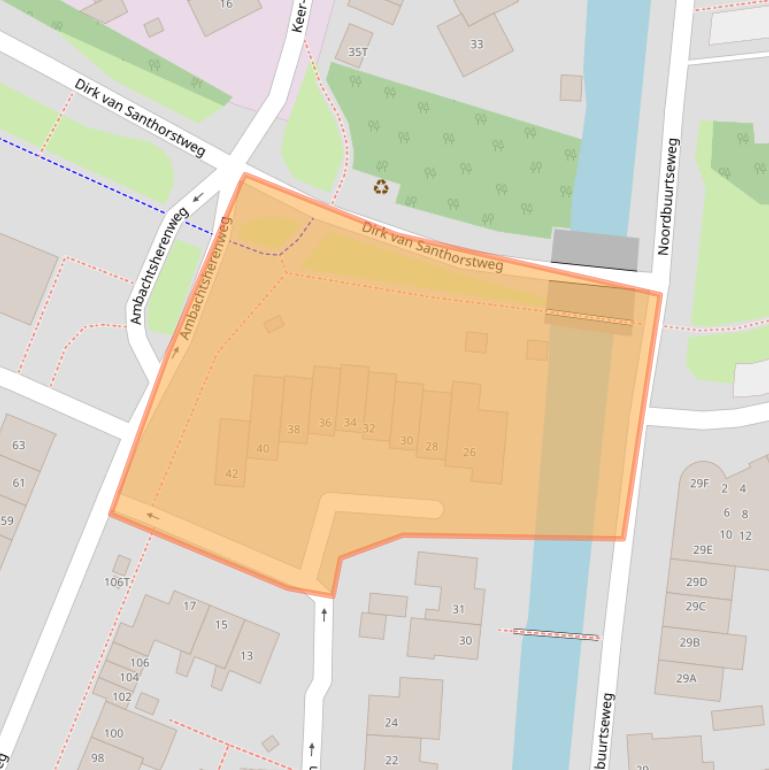 Kaart van postcodegebied 2381TC.