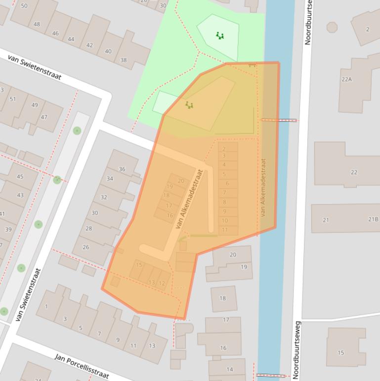 Kaart van postcodegebied 2381TG.