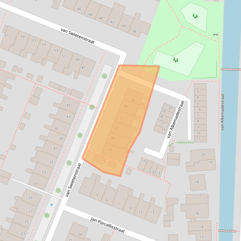 Kaart van postcodegebied 2381TN.