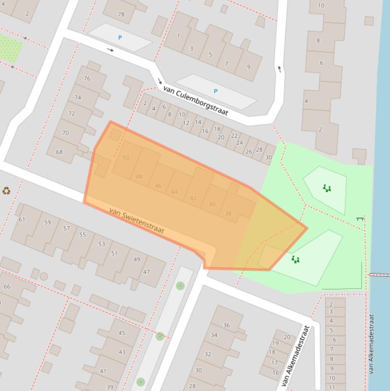 Kaart van postcodegebied 2381TP.