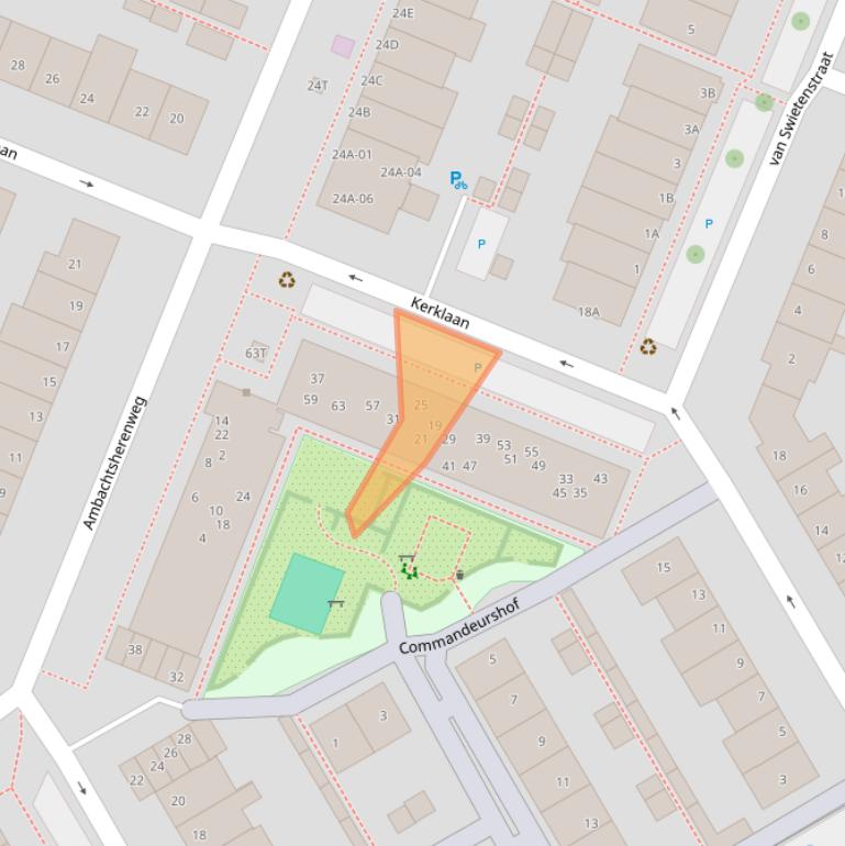 Kaart van postcodegebied 2381VB.