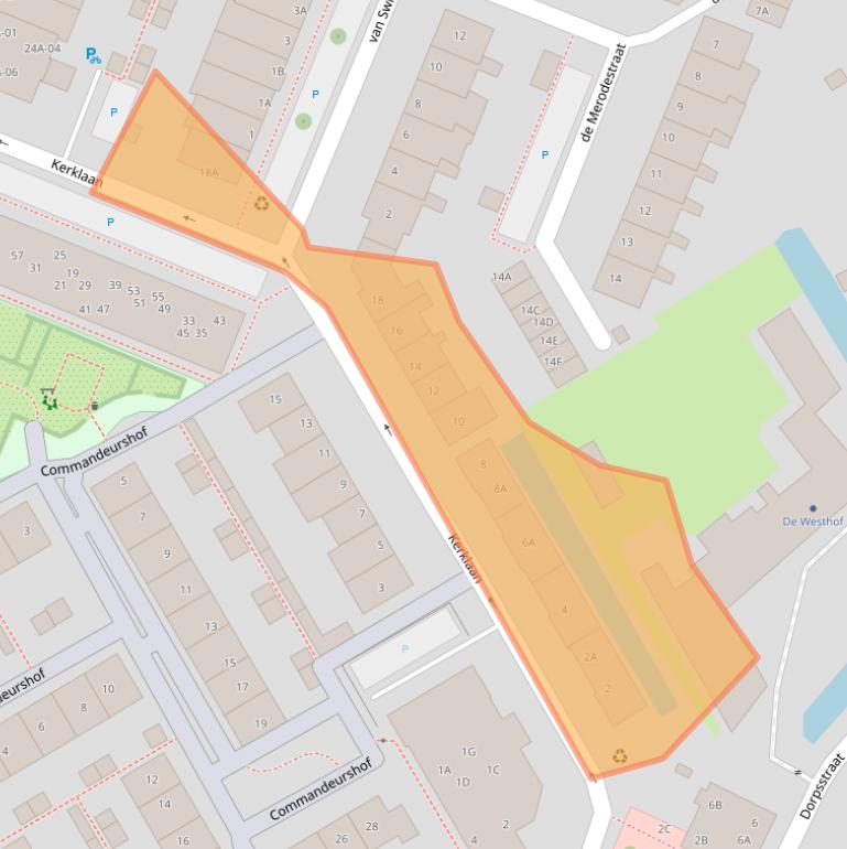 Kaart van postcodegebied 2381VG.