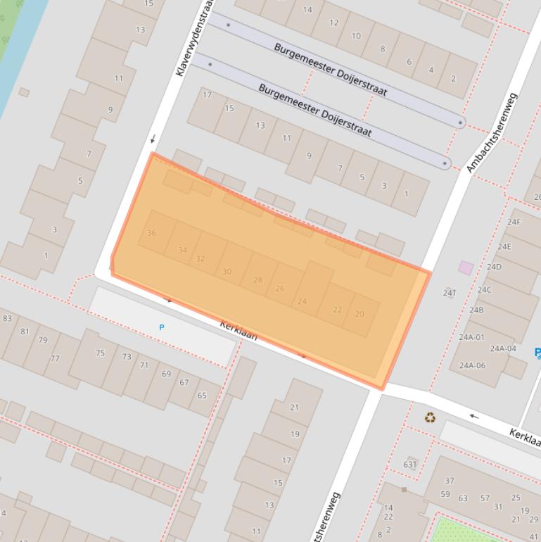 Kaart van postcodegebied 2381VH.