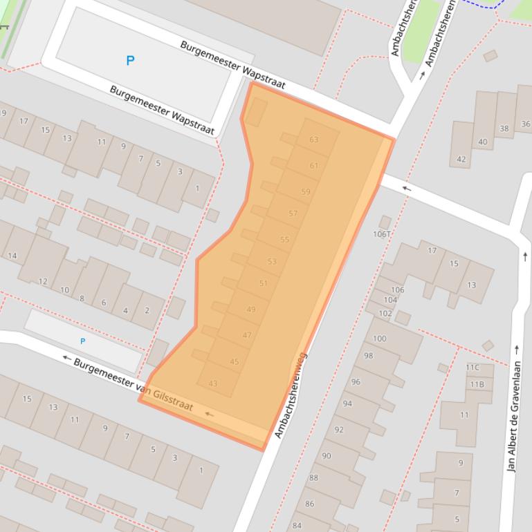 Kaart van postcodegebied 2381VL.