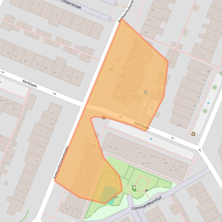 Kaart van postcodegebied 2381VN.