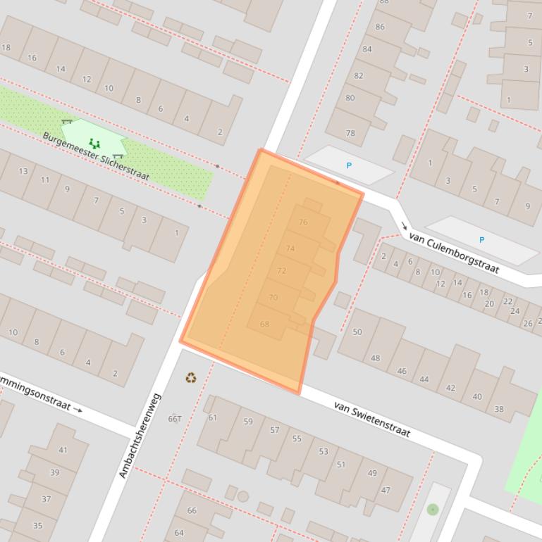 Kaart van postcodegebied 2381VR.
