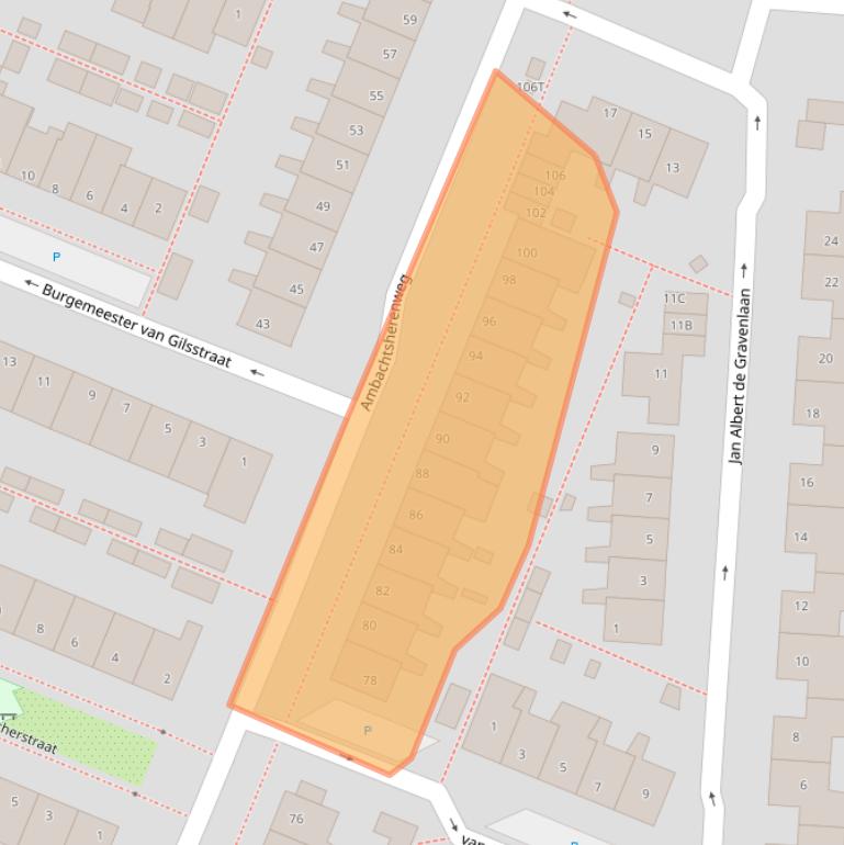 Kaart van postcodegebied 2381VS.