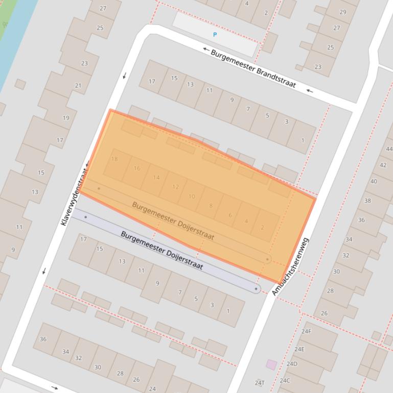 Kaart van postcodegebied 2381VV.