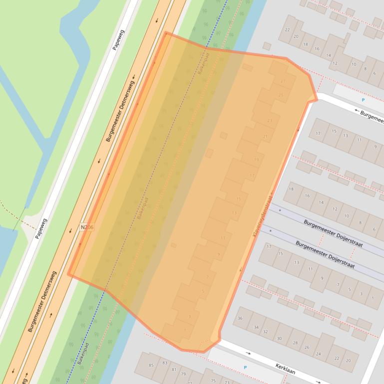 Kaart van postcodegebied 2381VX.