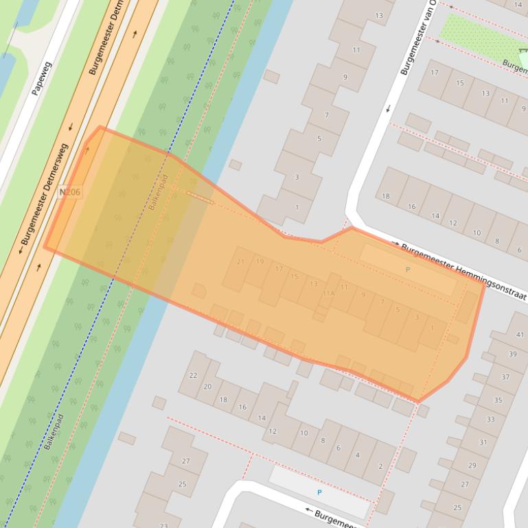 Kaart van postcodegebied 2381XC.