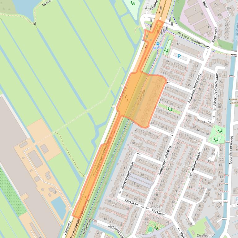 Kaart van postcodegebied 2381XG.