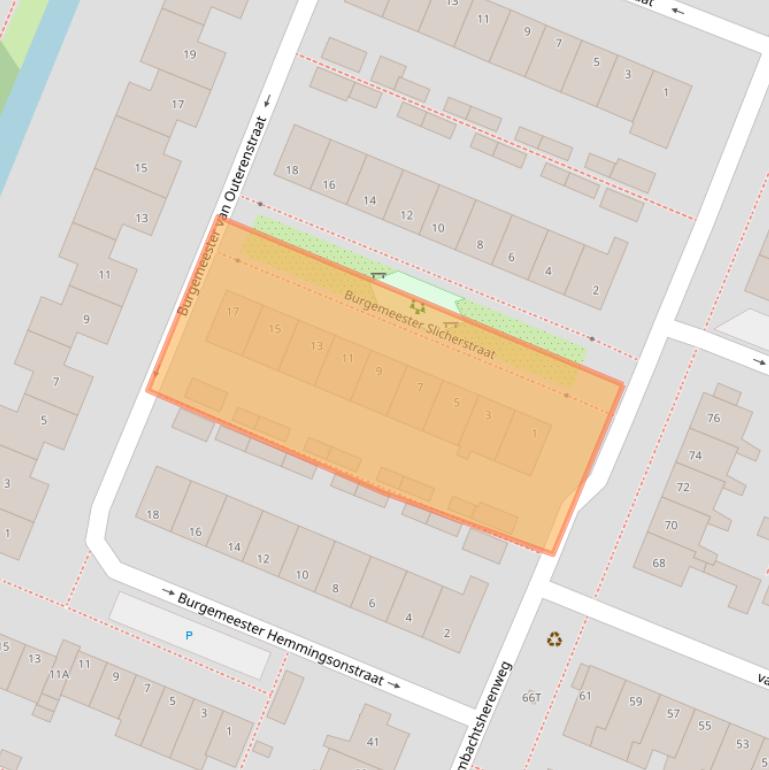 Kaart van postcodegebied 2381XH.