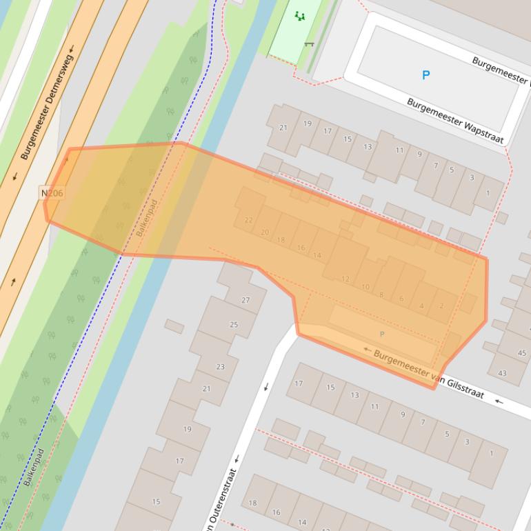 Kaart van postcodegebied 2381XL.