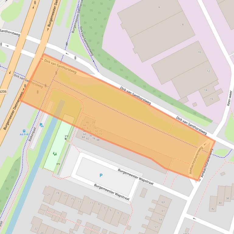 Kaart van postcodegebied 2381XP.