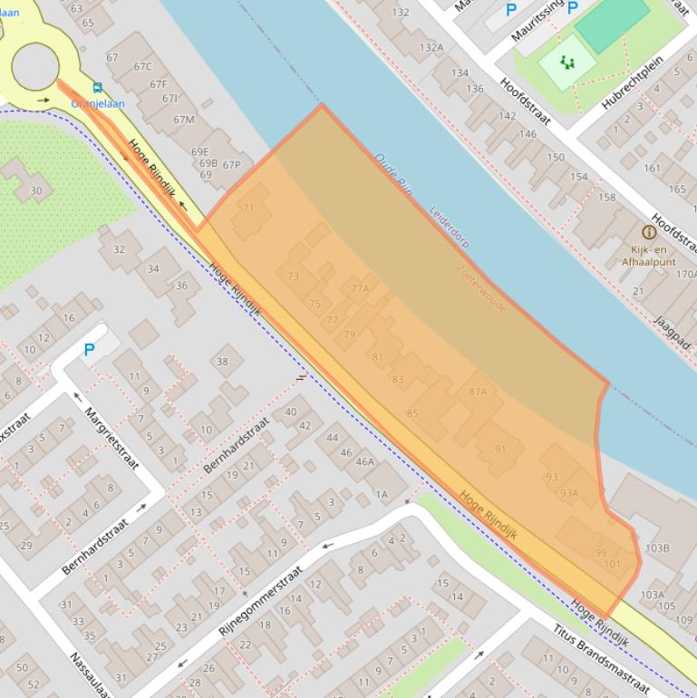 Kaart van postcodegebied 2382AC.