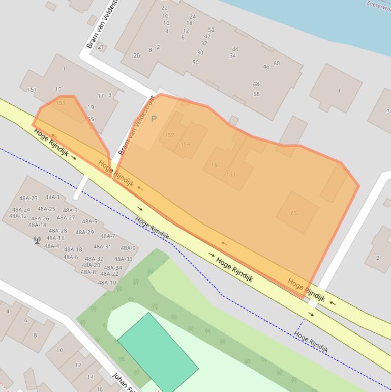 Kaart van postcodegebied 2382AG.