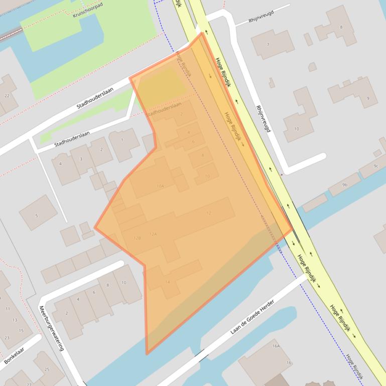 Kaart van postcodegebied 2382AR.