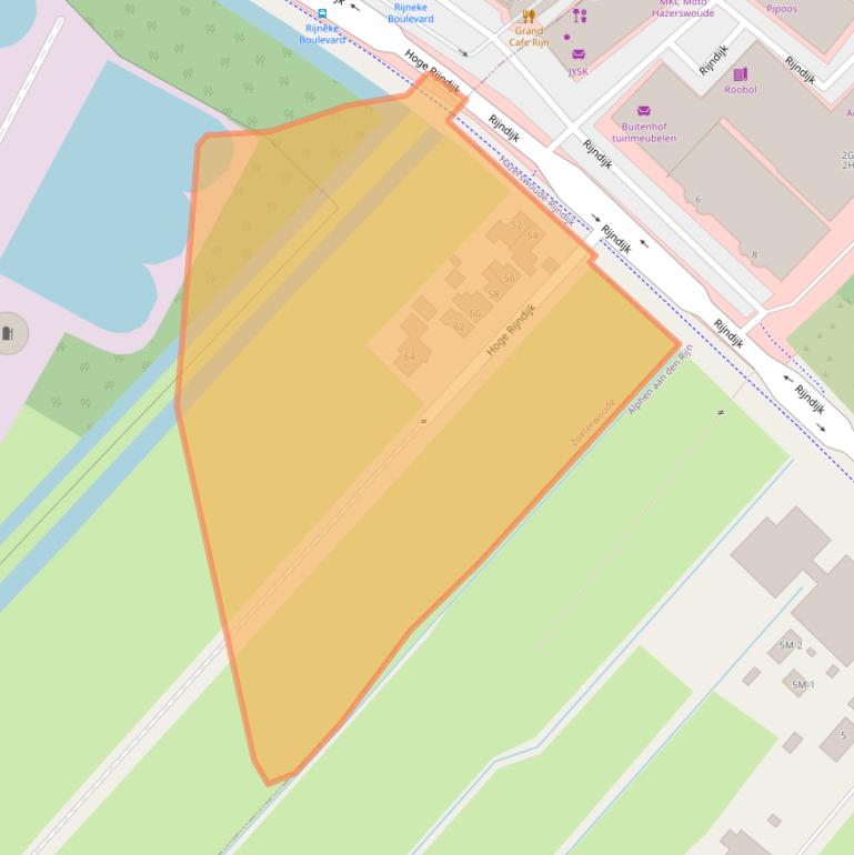 Kaart van postcodegebied 2382AV.