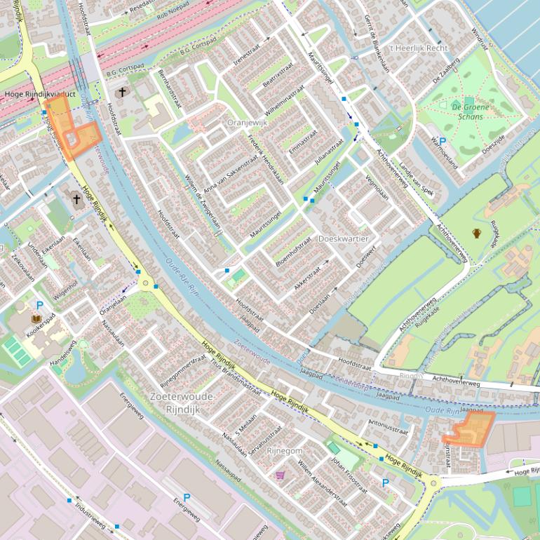 Kaart van postcodegebied 2382BG.