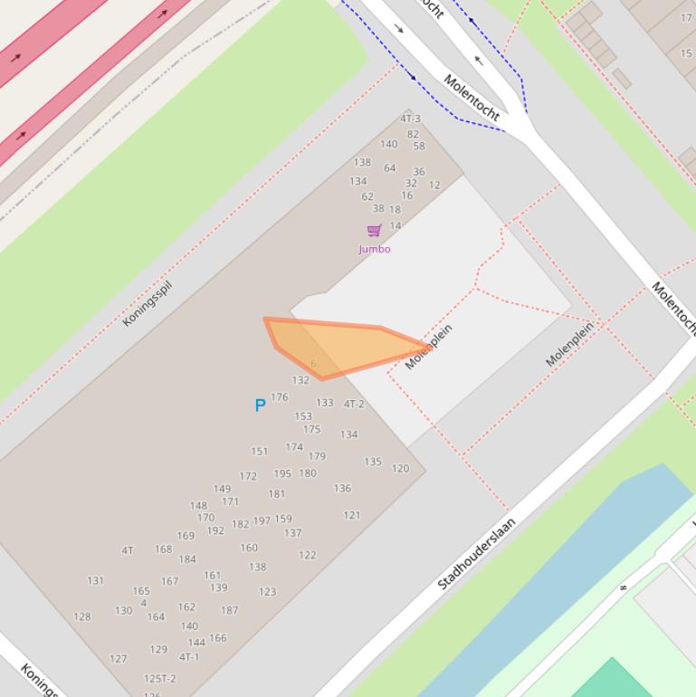 Kaart van postcodegebied 2382BS.