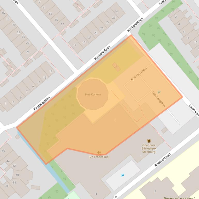 Kaart van postcodegebied 2382EG.