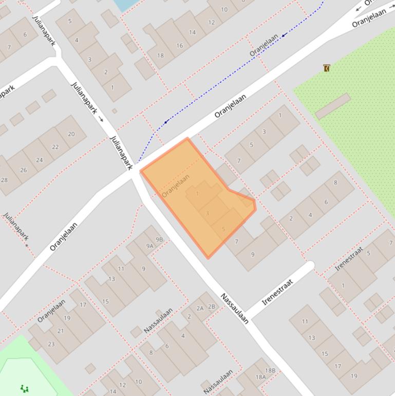 Kaart van postcodegebied 2382GA.