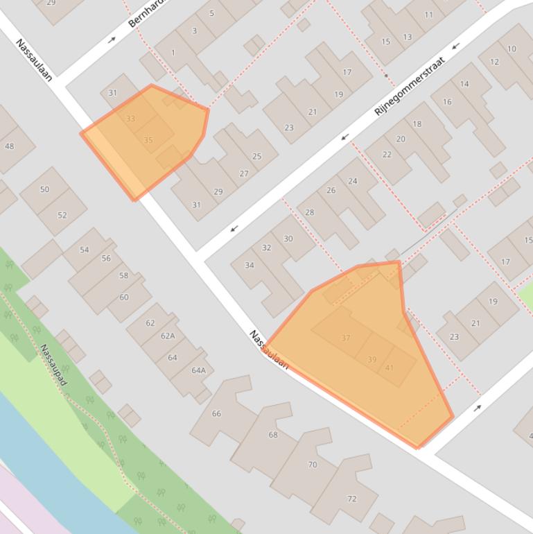 Kaart van postcodegebied 2382GE.