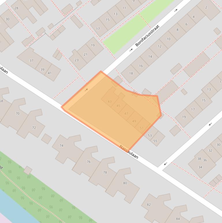 Kaart van postcodegebied 2382GG.