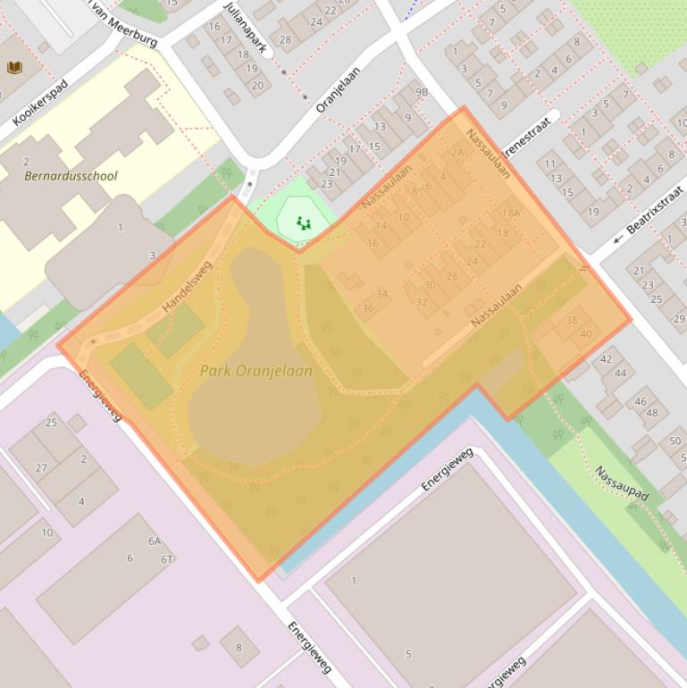 Kaart van postcodegebied 2382GM.