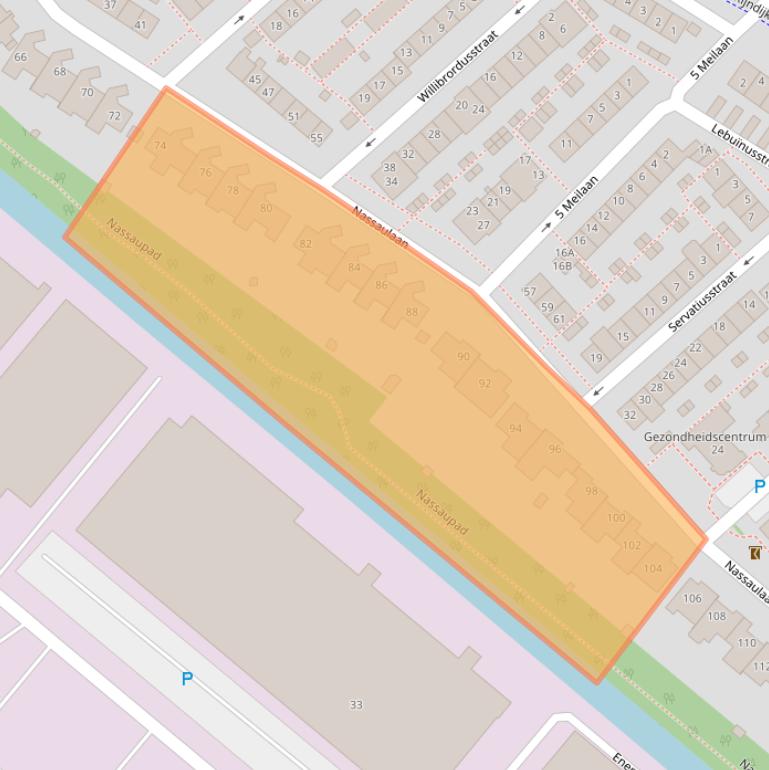 Kaart van postcodegebied 2382GP.