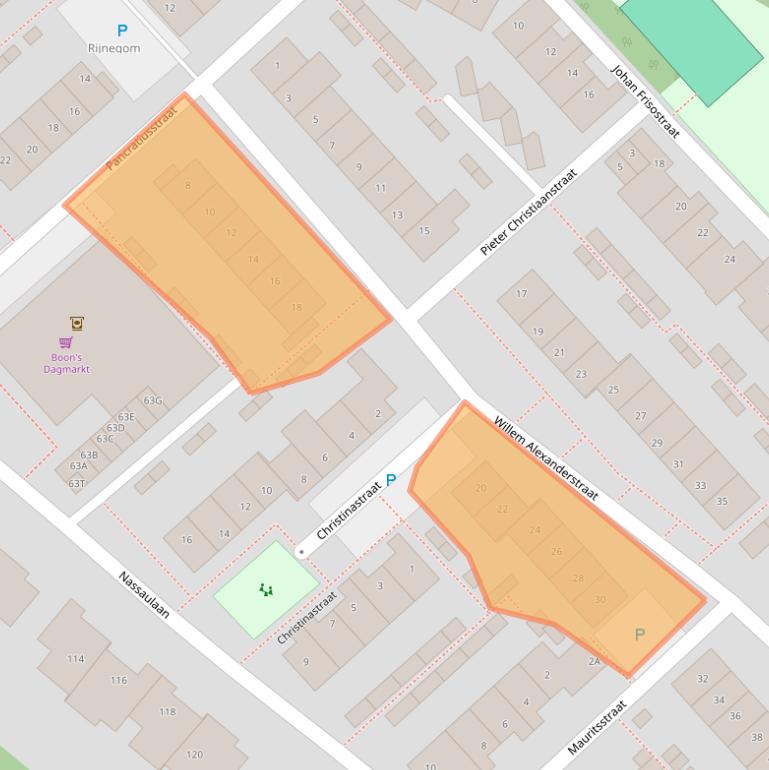 Kaart van postcodegebied 2382HG.