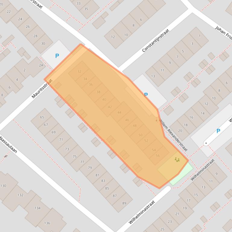 Kaart van postcodegebied 2382HH.