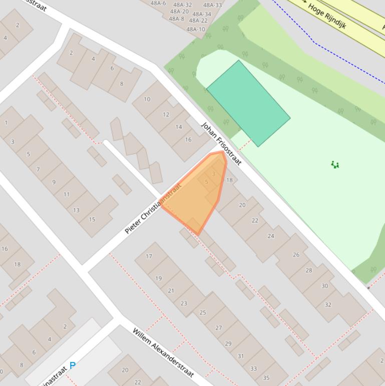 Kaart van postcodegebied 2382HM.