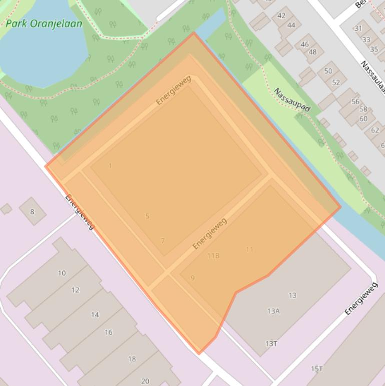 Kaart van postcodegebied 2382NA.