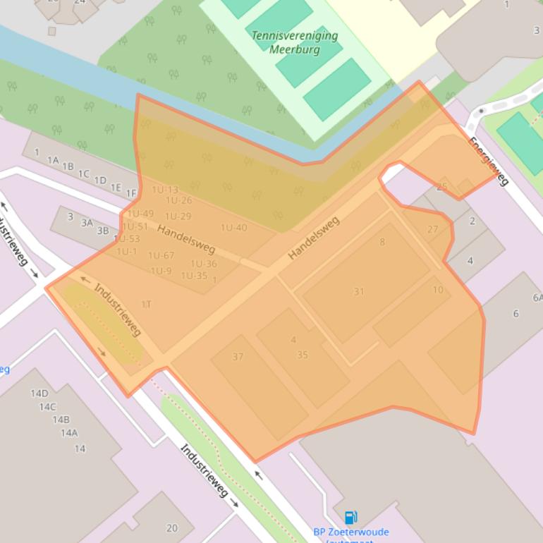 Kaart van postcodegebied 2382NG.