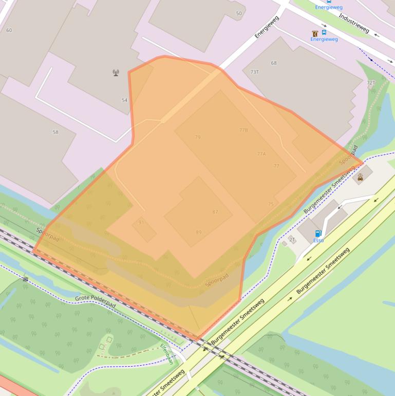 Kaart van postcodegebied 2382NH.