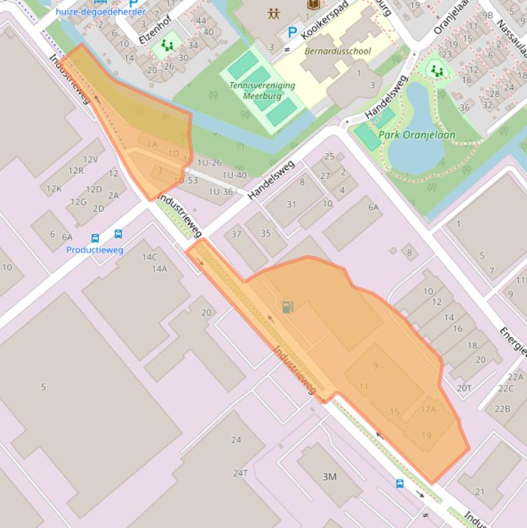 Kaart van postcodegebied 2382NR.