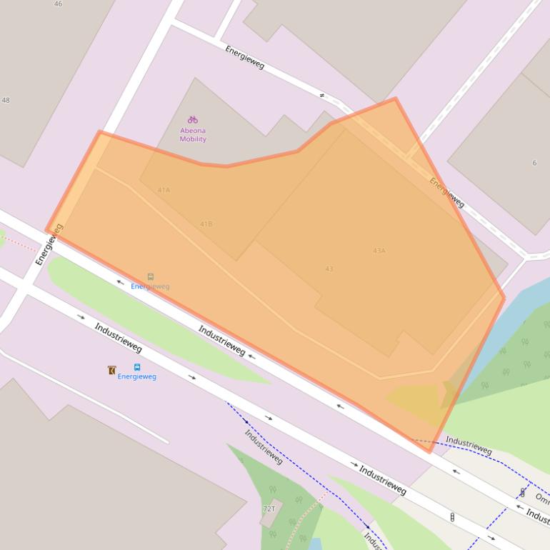 Kaart van postcodegebied 2382NT.