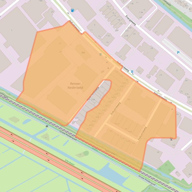 Kaart van postcodegebied 2382NW.