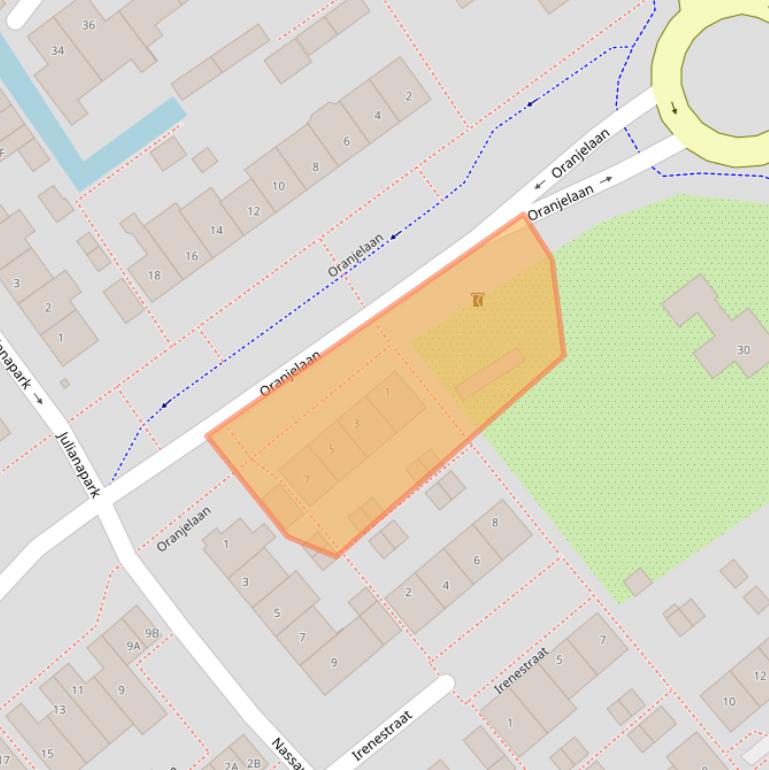 Kaart van postcodegebied 2382VA.