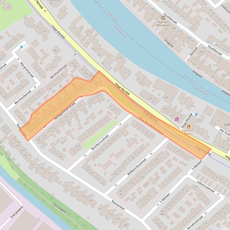 Kaart van postcodegebied 2382XA.