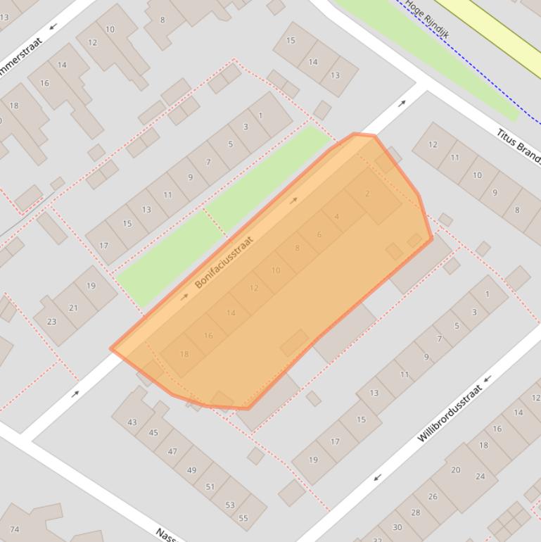 Kaart van postcodegebied 2382XD.