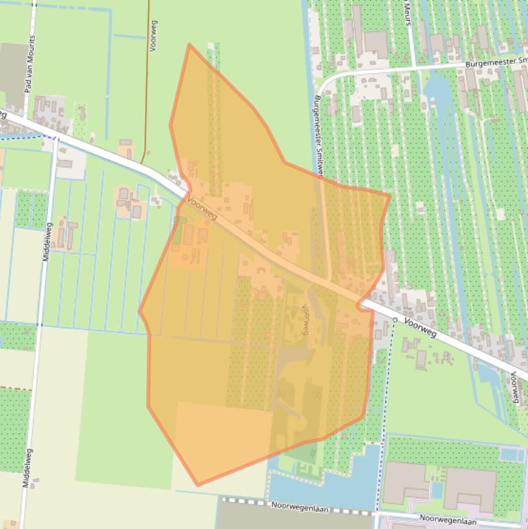 Kaart van postcodegebied 2391AD.