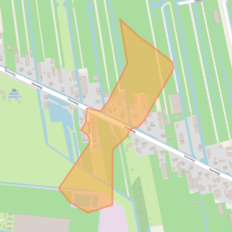 Kaart van postcodegebied 2391AH.