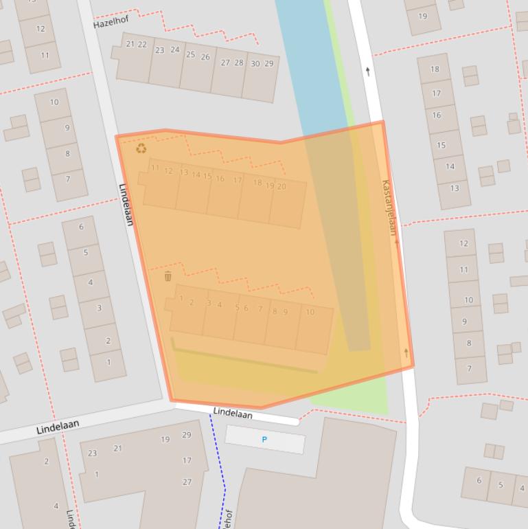 Kaart van postcodegebied 2391AP.
